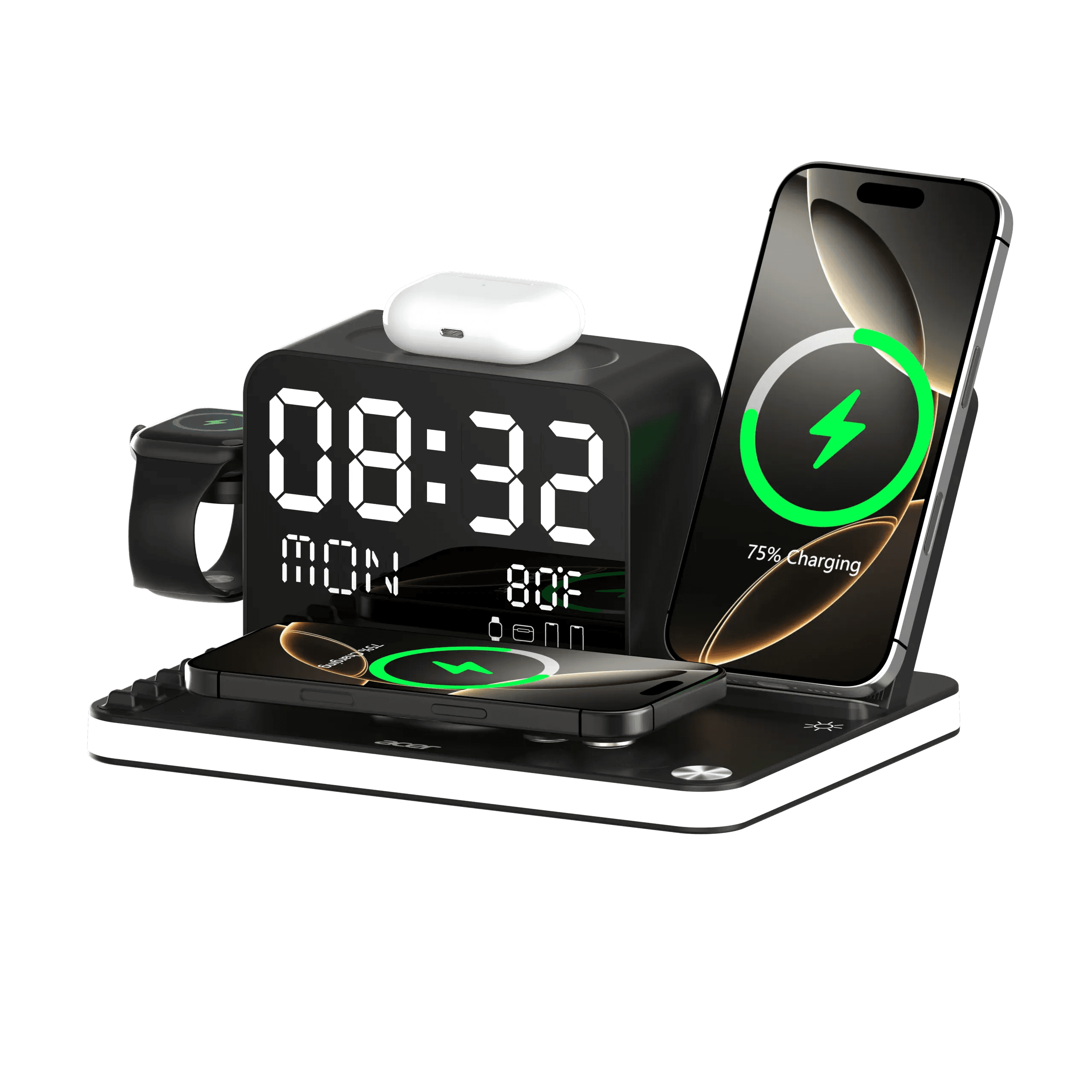 Black charging hub