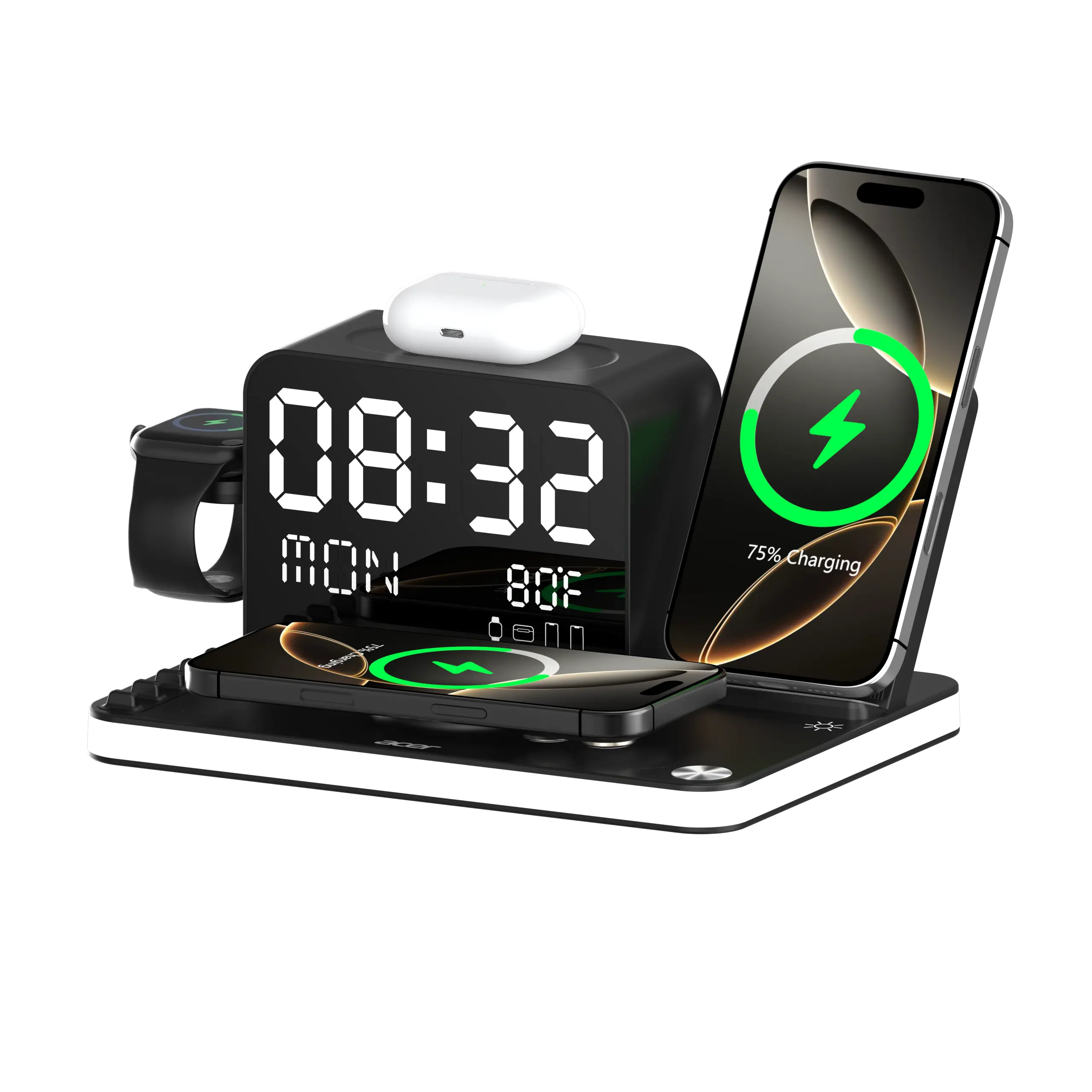 Black charging hub